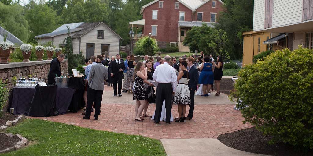 romantic vintage wedding, Hershey, cocktail reception