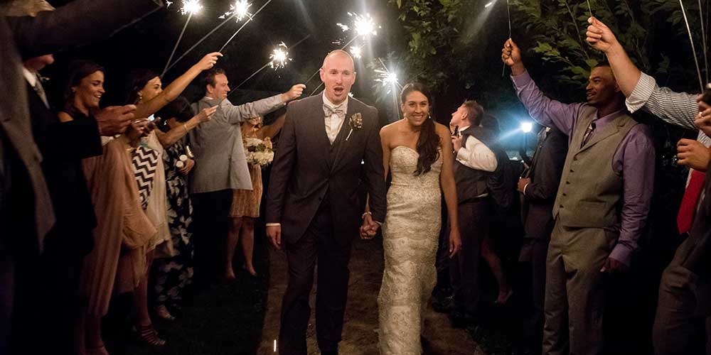 Elizabethtown Victorian Wedding fireworks