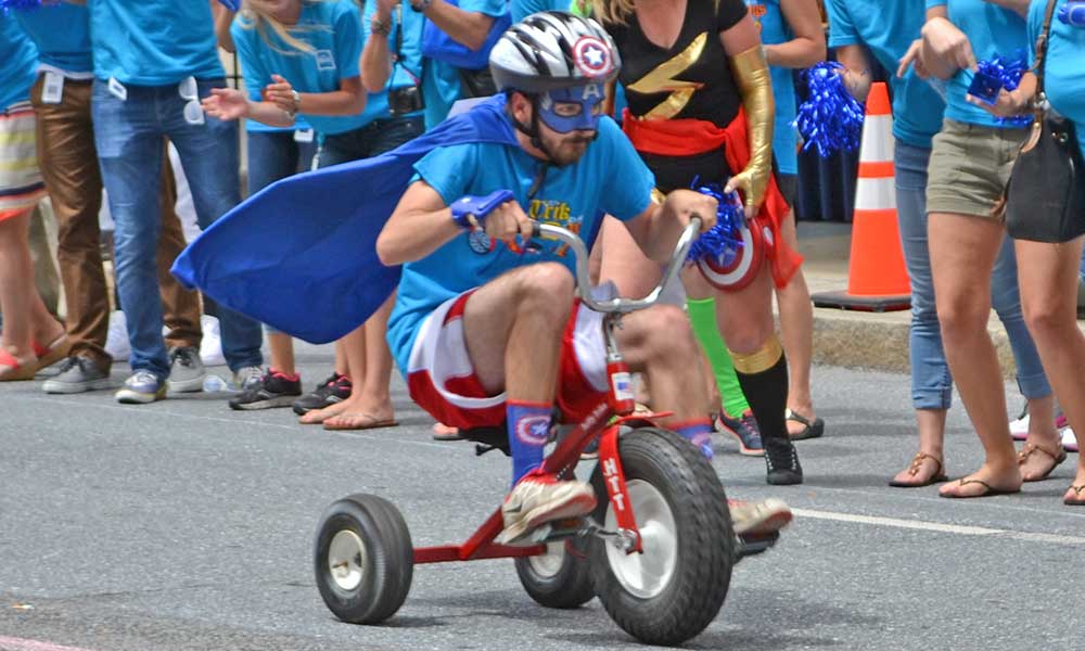 United Way Trike Race super hero