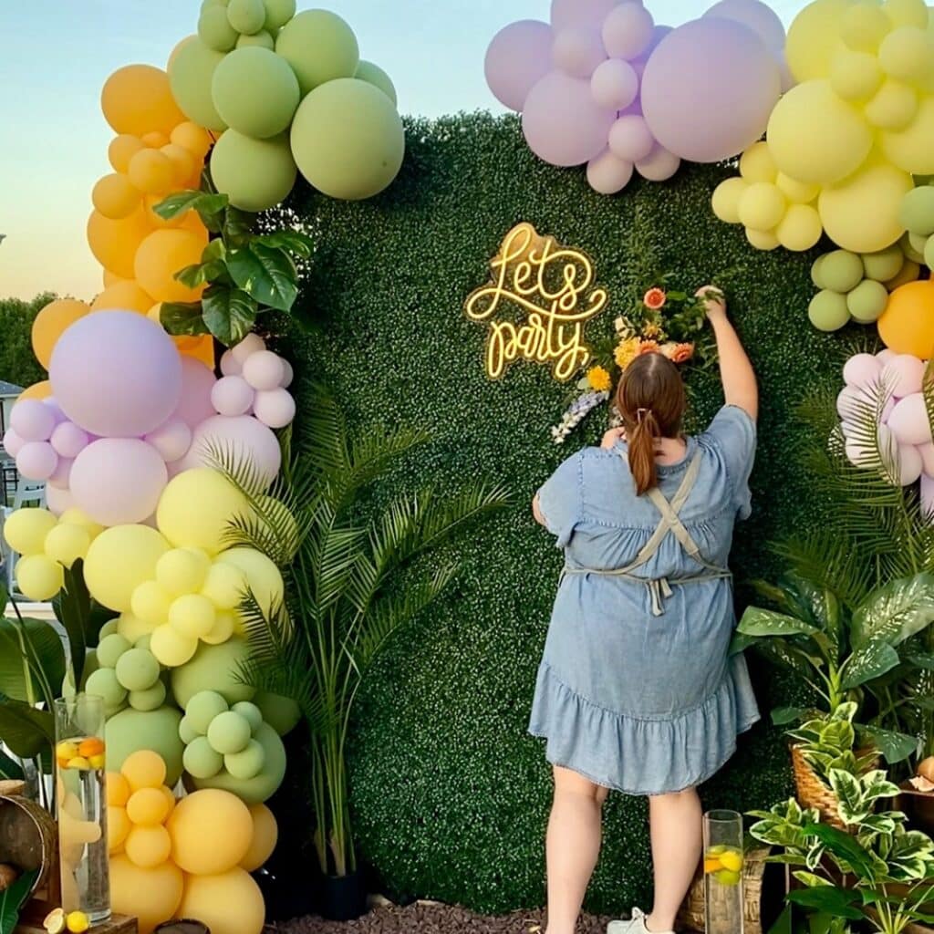 Balloon garland and floral event design for a private celebration in Central Pennsylvania